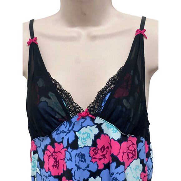 Y2K Betsey Johnson Mesh Floral Lace Babydoll Lingerie Sleepwear S - Picture 4 of 6